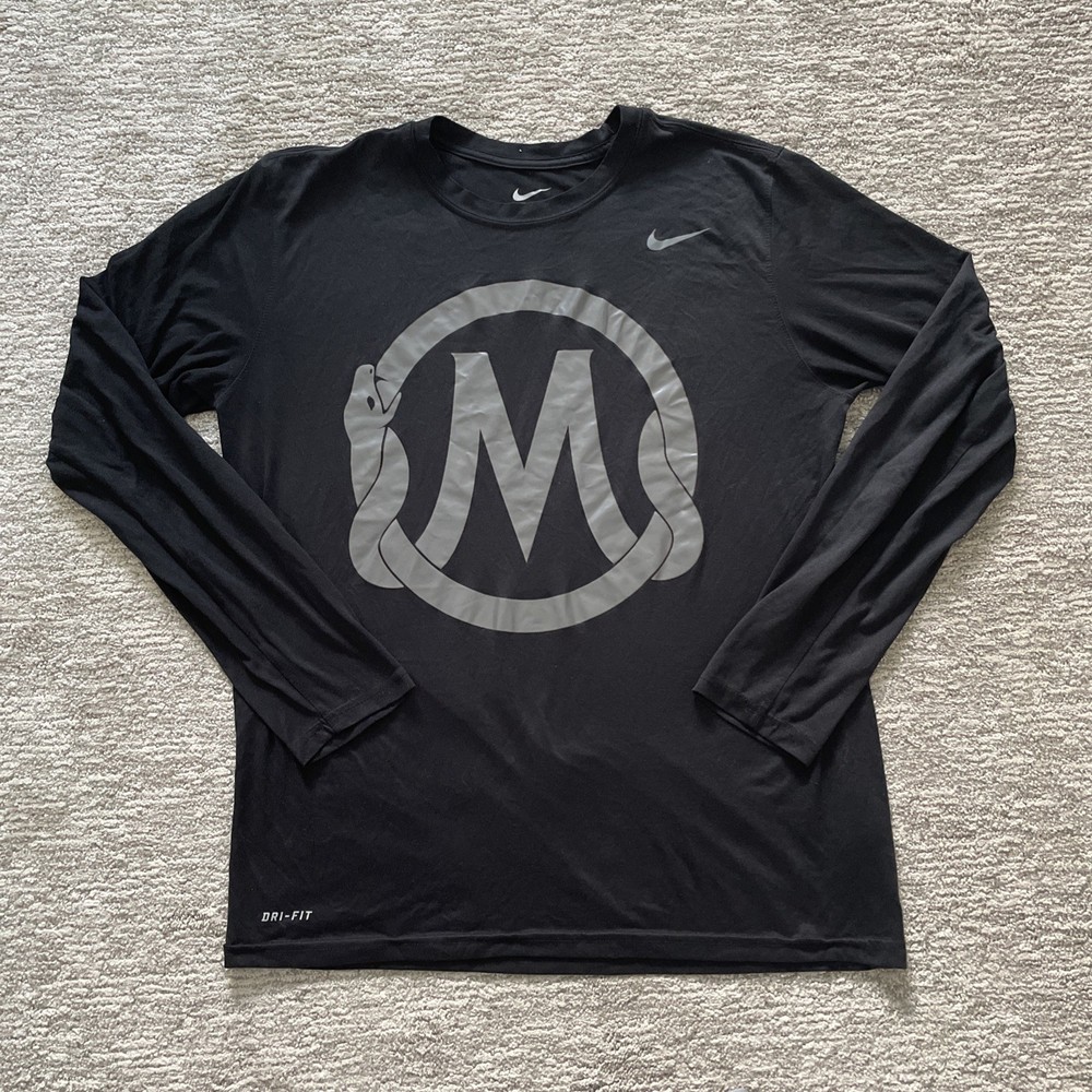 Nike Kobe Bryant Mamba Sports Academy Shirt Long Sleeve Black Large Dri-Fit