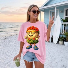 Cute Hawaiian Pickleball Shirt, Funny Tropical Beach Summer Vacation Tee T-Shirt
