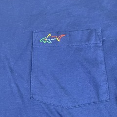 Greg Norman Mens XXL Blue Pocket T Shirt Embroidered Logo Short Sleeve