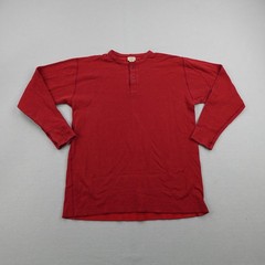 Vintage LL Bean Shirt Mens XL Tall Red River Driver Wool Blend Thermal Henley