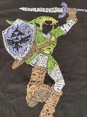 Loot Crate Men’s Short Sleeve T-Shirt, Black Link Legend of Zelda Graphic, 3XL