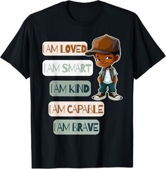Positive Affirmations for African American Boys T-Shirt – H078