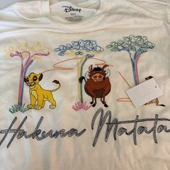 Disney Lion King Hakuna Matata T Shirt Mens M (8-10) Samba Timon Pumbaa Cartoon
