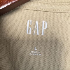 Gap Men’s L Beige Short Sleeve Crew Neck T-Shirt K1209