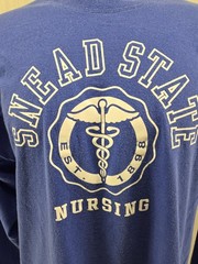 Snead State Nursing Blue Long Sleeve T Shirt Champion Size 2XL Mens