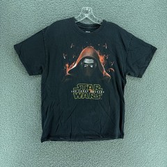 Star Wars Force Awakens T-Shirt Mens L Black Kylo Ren Movie Graphic Jerry Leigh