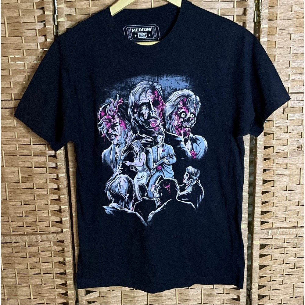 Super Rare Fright Rags Zombie Apocalypse Graphic TShirt M Black Horror Sci Fi
