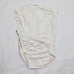 Salt Murphy Julian Top Shirt Mens Medium Sleeveless White Striped
