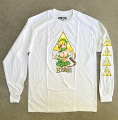 Hook-Ups Skateboard – Female Link Long Sleeve White Shirt – Men’s Large – NWOT