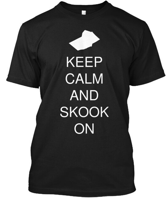 Skook On Black T-Shirt Made in the USA Size S to 5XL
