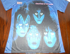 KISS Creatures of the Night All Over Print, Front and Back T-Shirt Size Large-XL