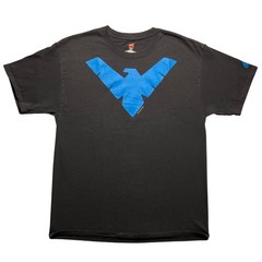 Vintage 1999 Nightwing DC Comics T Shirt Mens Large Black Graphitti Hanes Logo