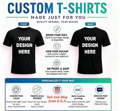 Personalized Custom T-Shirt Printing with your photo, text, logo, anything New