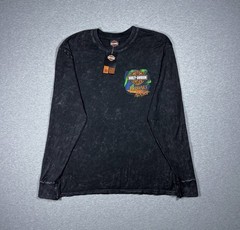 Harley Davidson Long Sleeve Shirt Fairbanks Alaska Northern Lights Mens L NWT