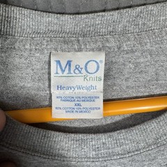 Vintage M&O Knits Heavyweight T-Shirt Men’s XXL Gray Grey Georgia Bulldogs 2005