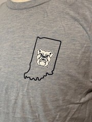 Butler U Fight Song Light Blue T-shirt. M. Poly/cotton Blend. Short Sleeve.