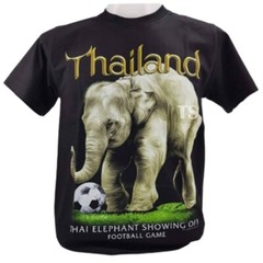 T Shirt Cotton Elephant Crew Neck Short Sleeve Clothes Adult Unisex Thailand 1Pc