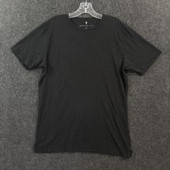 American Tall Slub Shirt Men’s Medium MT Black Solid Cotton Crewneck Tee Soft