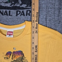 Homage National Park T Shirt Lot Of 2 Mens Medium Yosemite Great Smoky USA Made