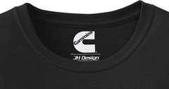 JH Design Men’s Cummins Diesel American Flag Black Crew Neck Shirt