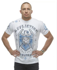 $58 AFFLICTION Georges St Pierre ROYAL GUARD Short Sleeve Slim Fit T-shirt NWT
