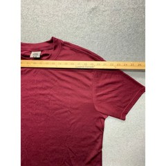 Stacy Adams Mens XL Short Sleeve T-Shirt Burgundy Maroon Rayon Blend Crew Neck
