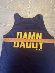 Gay Themed “DAMN DADDY” Tank Top Black & Yellow Sz.S ? Tags Cut Out