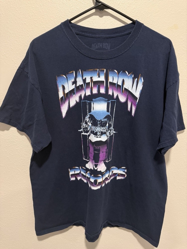 Death Row Records Chromatic Navy Blue Men’s Short Sleeve T-Shirt Size XL