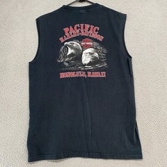 Harley Davidson Tank Mens Large USA Made Y2K Eagles Pacific Patriotic Hawaii