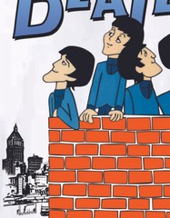 THE BEATLES CARTOON ON THE ROOF! T-SHIRT TEE John Paul George Ringo