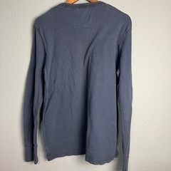 American Eagle Y2K Vintage Fit Graphic Thermal Distressed Varsity Applique L