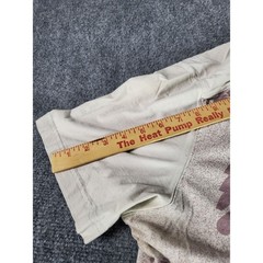 Adidas Brand Love Performance Tee XL Off White Burgundy Allover Multi Logo Shirt