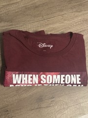 Disney Aladdin Abu Can I Have A Bite? T-Shirt Size 2X Maroon Red