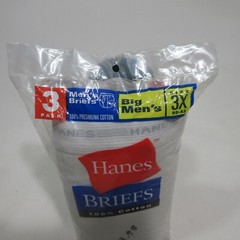 Vintage 2000 Hanes Big Men’s Briefs Underwear White 3 Pack Cotton 3XL 50-52