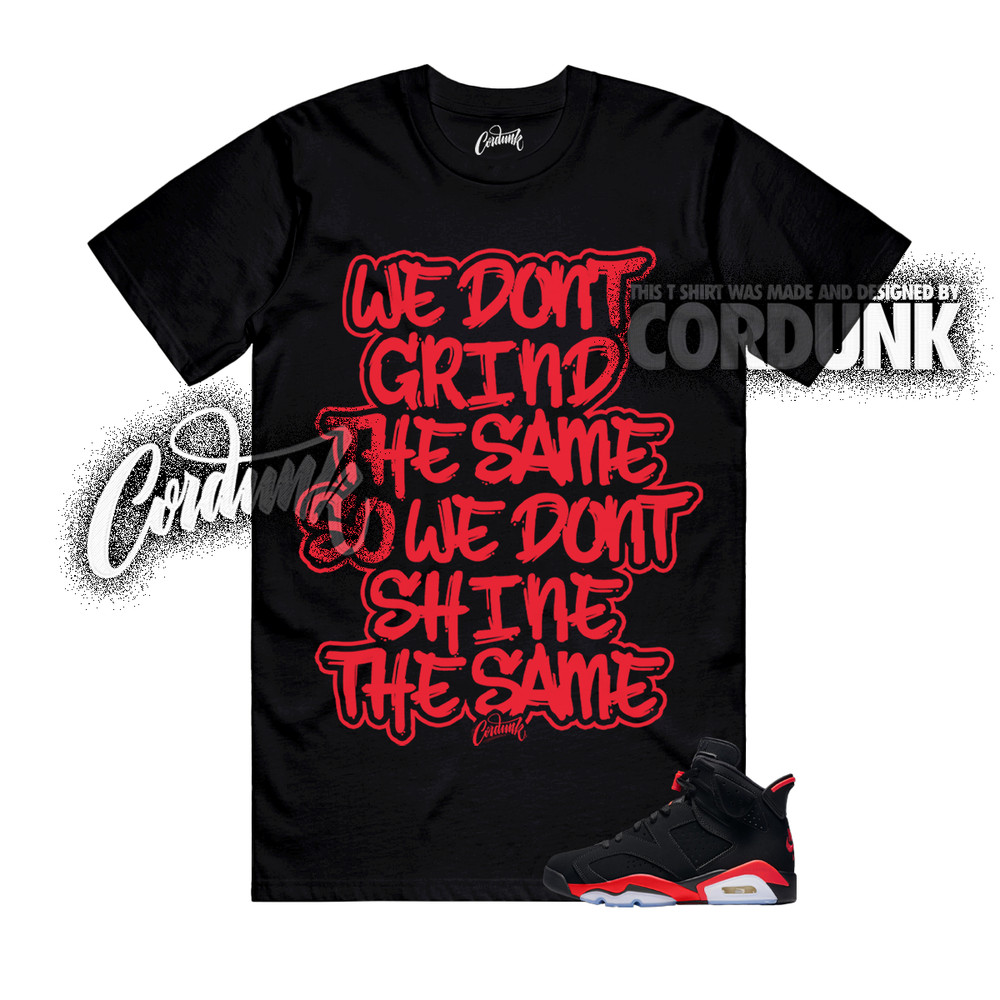 6 Infrared Salesman Black Light Crimson Solar Red T Shirt Match DIFF