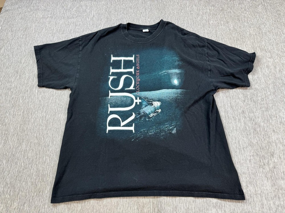 Rush Shirt Mens XL Black Clockwork Angels Tour 2013 Tee Rock Band T-Shirt