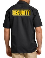 NEW MENS PRINTED SECURITY GUARD UNIFORM HEAVY THICK BUTTONS WORK DICKIES SHIRTS
