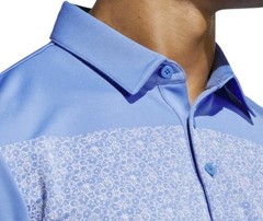 adidas Men’s Stretch Short Sleeve Chest Print Golf Polo Shirt Large