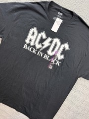 AC/DC Back In Black Shirt Mens XL Black Band Rock Graphic Tee Athletic Fit Music
