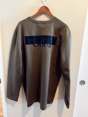 Helmut Lang Men’s Logo Long Sleeve Sweatshirt. Size Large