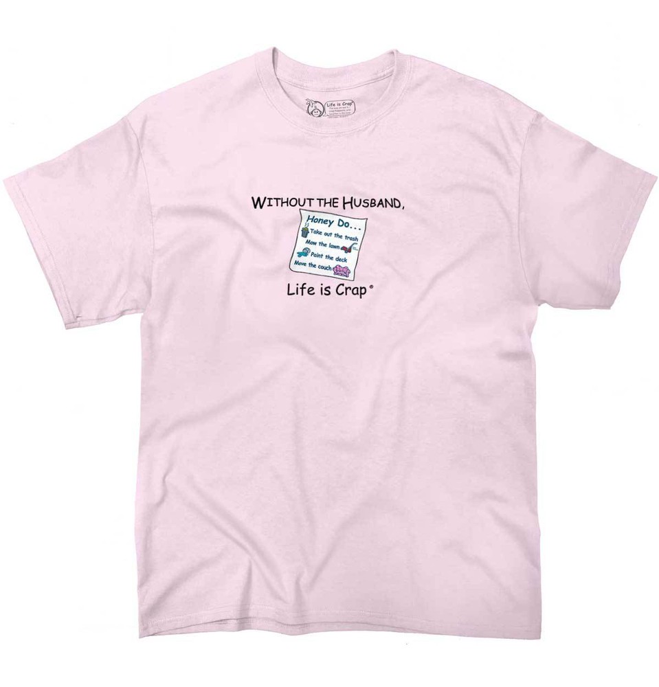 Life is Crap Funny Single Divorced Break Up Womens Graphic Crewneck T Shirt Tee