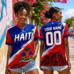 Personalized Haiti Soccer Jersey, Custom Name Number Haitian Football Shirt
