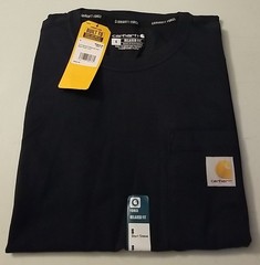Carhartt 104616 Mens Size Small Navy Blue Force Short Sleeve Pocket T-Shirt Sz S