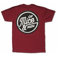 Men’s Of Mice & Men Circle Logo T-shirt Medium Red