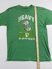 Vintage 1988 Snoopy Peanuts Shirt Mens Green Heavy Rough Golf Tee Cartoon Read