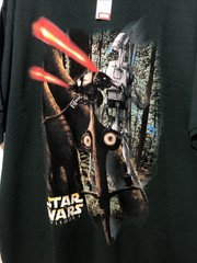Vintage 1999 NWT! Star Wars Episode I Battle Droid STAP T-Shirt-Sz XL Dark Green