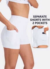 Women Golf Dress with Pockets V Neck Tennis Dress with Shorts Polo Collar Ath…
