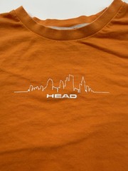 Head Shirt Mens Medium Orange Skyline Graphic Tee Scraper City Urban Tennis