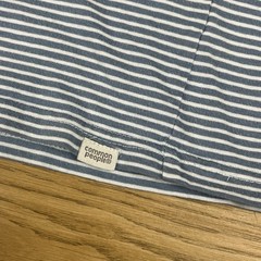 Common People Men’s Blue Pink Striped Pocket Cotton Tee T Shirt M Medium Indi