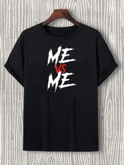 Round Neck Short Sleeve Men’s T-Shirt, Creative Printing Pattern